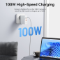 Chargeur mural Vention GaN 2xUSB-C vers 1xUSB 100W - Noir
