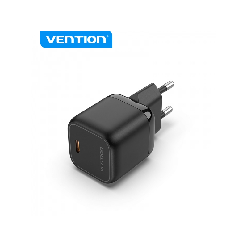 Chargeur Mural Vention GaN USB-C 30W 3A - Chargement Rapide - Couleur Rose