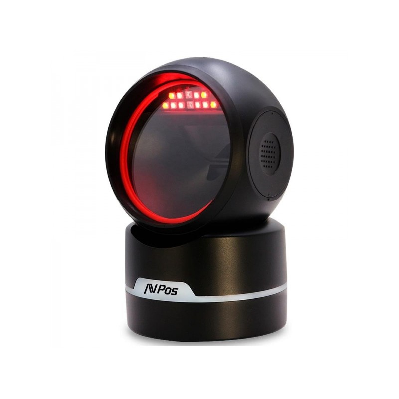 Lecteur de code de bureau AVPos AVP-M680-2D - Numérisation automatique - Lecture de codes 1D, 2D et QR - USB et série - Couleur