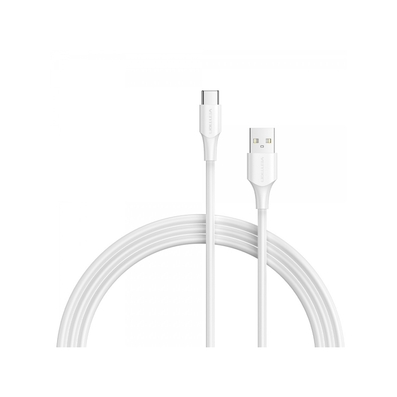 Câble Vention USB-A Mâle vers USB-C Mâle - 1m - 3A - 60W - 480Mbps - Couleur Blanc