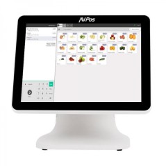 Terminal de caisse tactile blanc