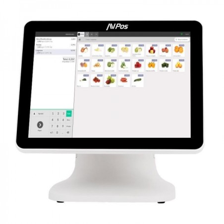 Terminal de caisse tactile blanc