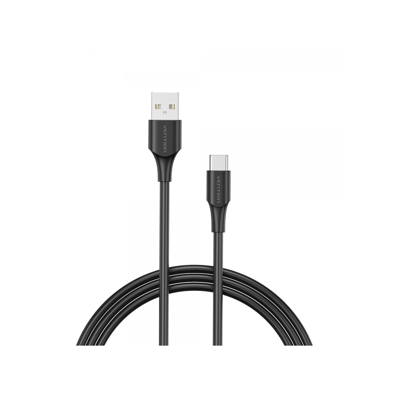 Câble Vention USB-A Mâle vers USB-C Mâle - 1m - 3A - 60W - 480Mbps - Couleur Noir