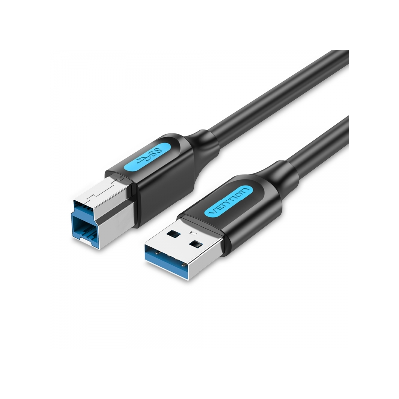 Câble Vention USB-B 3.0 Mâle vers USB Mâle - 3m - Noir