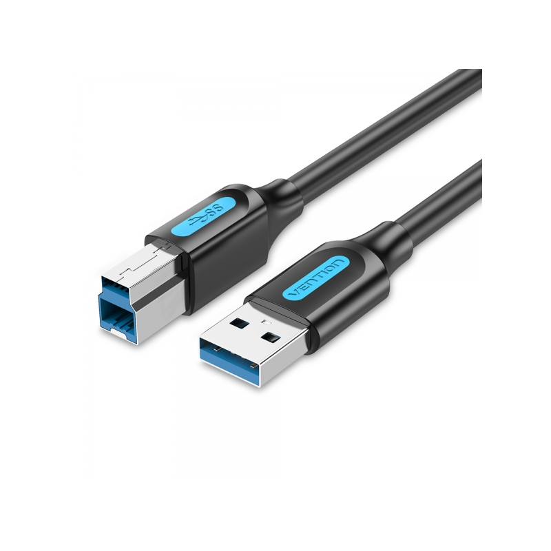 Câble Vention USB-B 3.0 Mâle vers USB Mâle - 2m - Noir