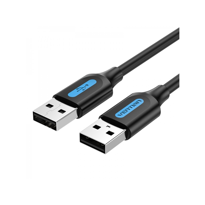 Câble USB 2.0 mâle vers USB mâle Vention - 0,25 m - Noir