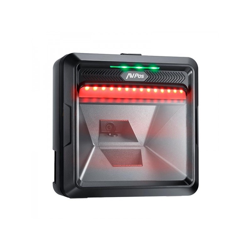 AVPos AVP-BP760-2D Lecteur de codes de bureau - Numérisation automatique - Lecture de codes 1D, 2D et QR - USB - Couleur noire
