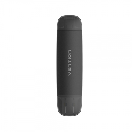 Lecteur de cartes externe USB 3.0 et USB-C Vention - Noir