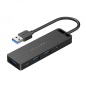 Vention HUB 6 en 1 USB 3.0 vers USB3.0x3/TF/SD/Micro-B - 0,15m - Noir