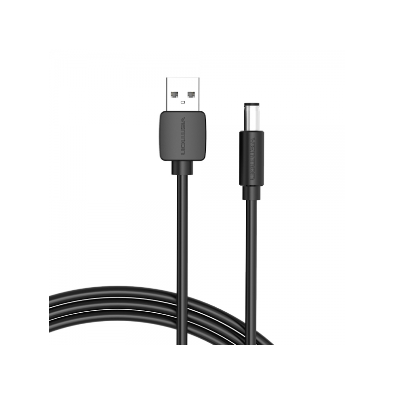 Câble d'alimentation Vention USB-A Mâle vers DC 5,5 mm - 1 m - Noir