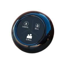 Bouton rond noir trois fonctions