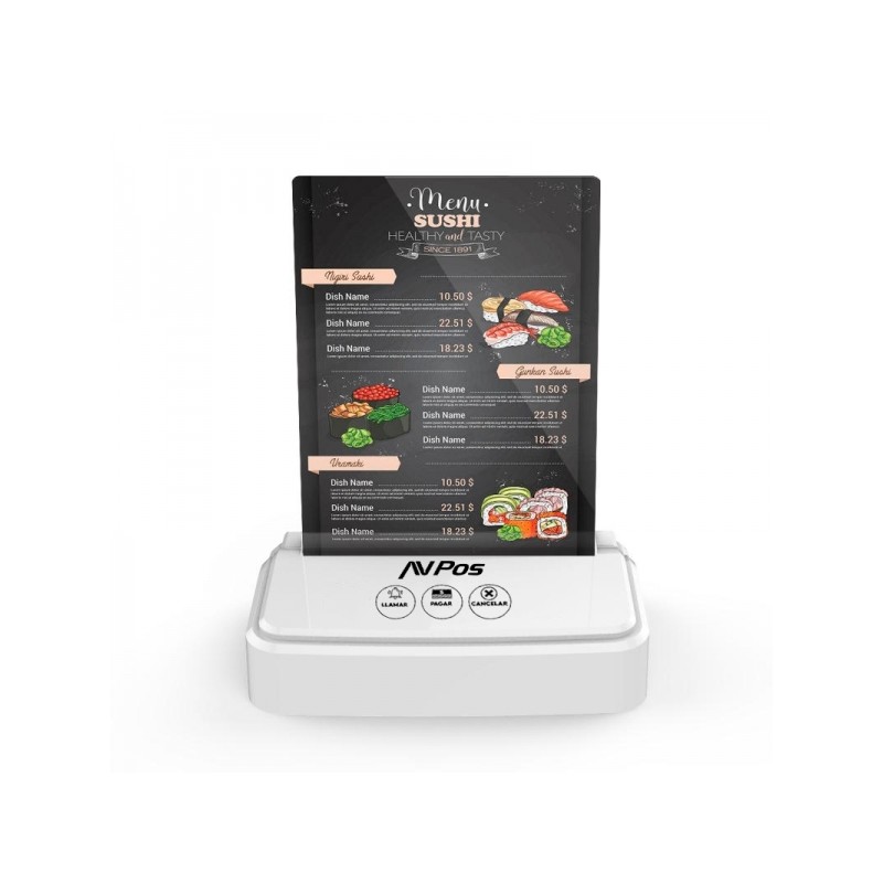 AVPos AVP-AC-3B Alerteur de serveur - 3 fonctions - Support publicitaire - Couleur blanche