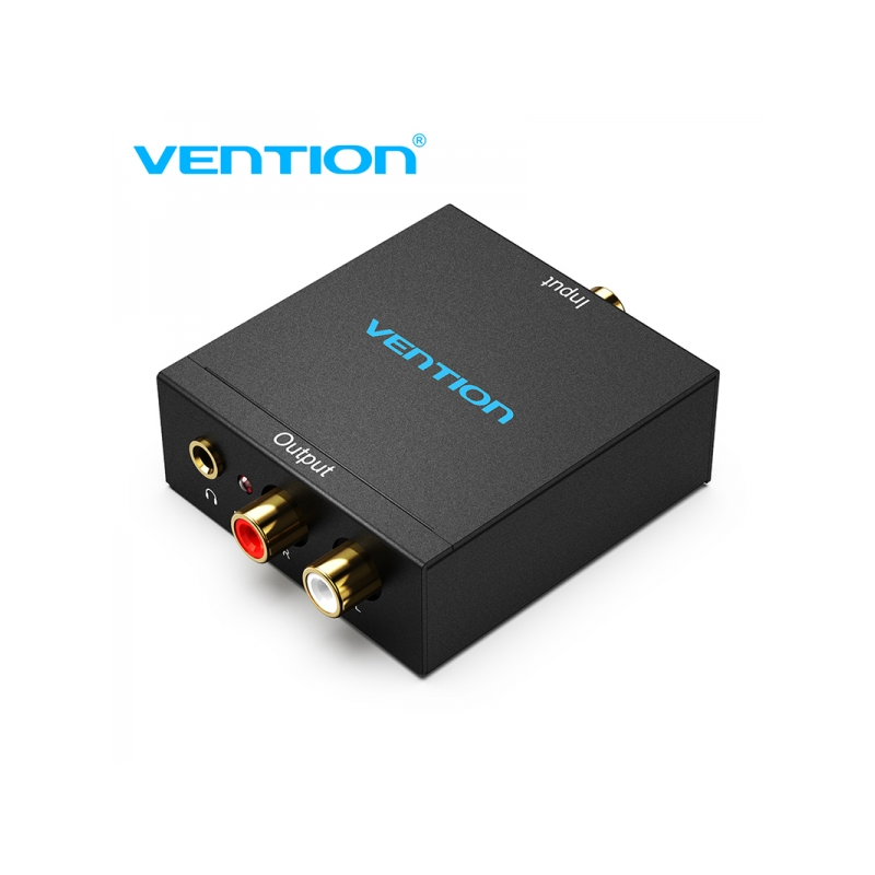 Convertisseur audio Vention Toslink et RCA vers 2x RCA - Noir