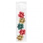 Dohe Chic Pack de 5 Noeuds Cadeaux - Forme Étoile - Taille 5,6 cm - Couleurs Rouge, Vert et Or