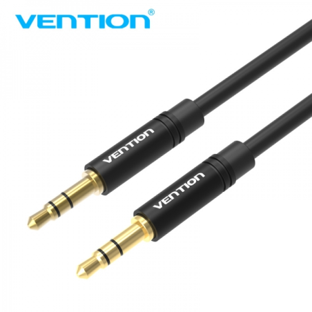 Câble Stéréo Vention Jack 3.5 Mâle vers Jack 3.5 Mâle - 0.5m - Couleur Noir