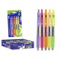 Stylos gel rétractables Bismark 1,0 mm - Pack de 5 fluo