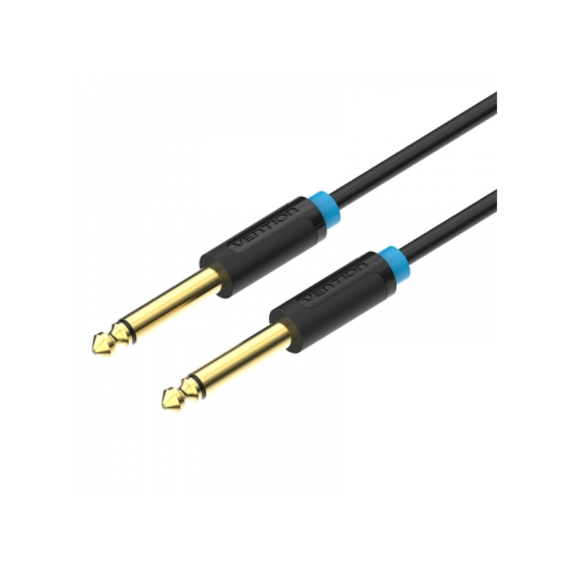 Câble Stéréo Vention Jack 6.5 Mâle vers Jack 6.5 Mâle - 2m - Couleur Noir