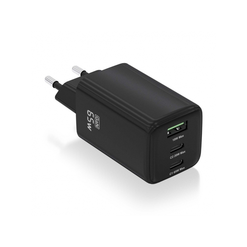 Chargeur Aisens Gan USB-C 65W - Haute efficacité énergétique - Technologie AI pour une charge rapide - Multiples protections de