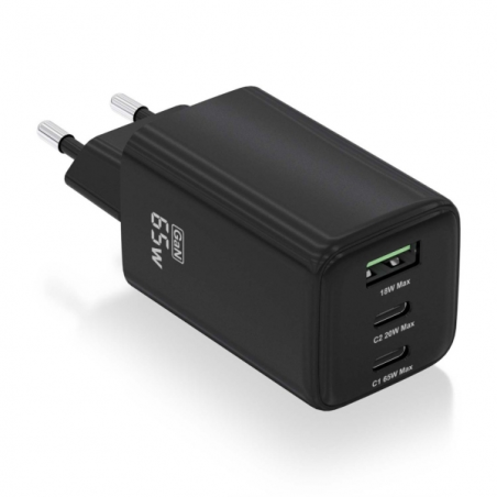 ✅ Chargeur Aisens Gan USB-C 65W - Haute efficacité énergétique - Technologie AI pour une charge rapide - Mult en stock