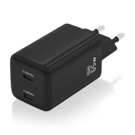 Chargeur Aisens Gan USB-C 65W - Haute efficacité énergétique - Technologie AI - Protections multiples - Chargement rapide et