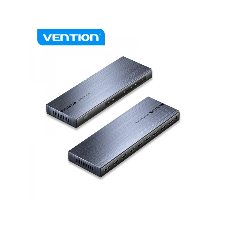 Répartiteur Vention HDMI 2.0 1x8 - 4K - Aluminium Noir