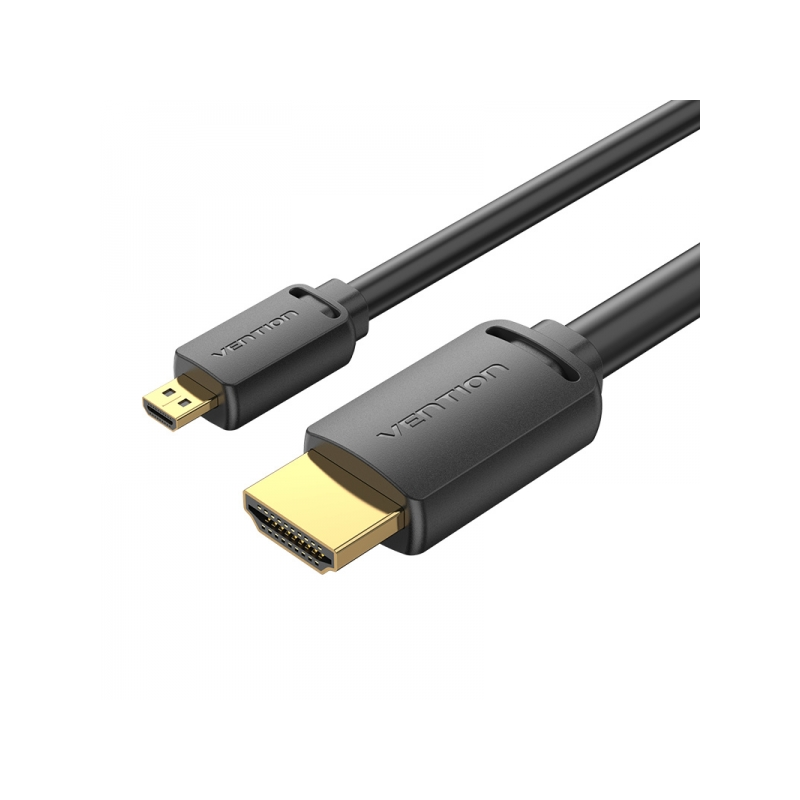 Câble Vention Micro HDMI Mâle vers HDMI Mâle 2.0 4K - 3m - Noir