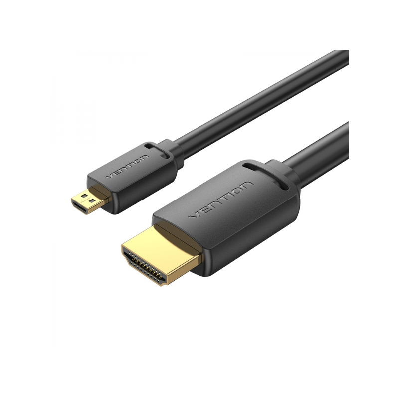 Câble Micro HDMI Mâle vers HDMI Mâle 2.0 4K Vention - 1 m - Noir