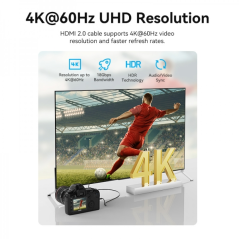Câble HDMI 2.0 Vention 4K HDMI Mâle vers Mini HDMI Mâle - 1m Noir, Ult
