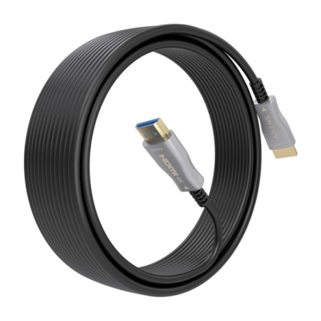 Câble HDMI V2.0 haut débit Aisens AOC Premium avec Ethernet - Connecteurs de type vers mâle - Fibre optique et cuivre