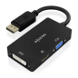 Aisens Convertisseur MST/SST Displayport vers DVI/HDMI/VGA 3 en 1 - Connecteur DP mâle - Sorties HDMI 4K @ 60 Hz, DVI et VGA