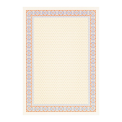 Apli Pack de 70 Feuilles de Papier Certificat - Dessin Hélicoïdal sur le Cadre - 115gr - Compatible Imprimantes Jet d'Encre