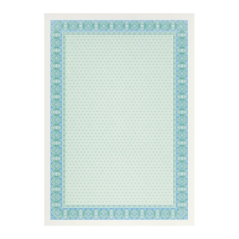 Apli Pack de 70 Feuilles de Papier Certificat - Dessin Hélicoïdal sur le Cadre - 115gr - Idéal pour Certificats et Diplômes