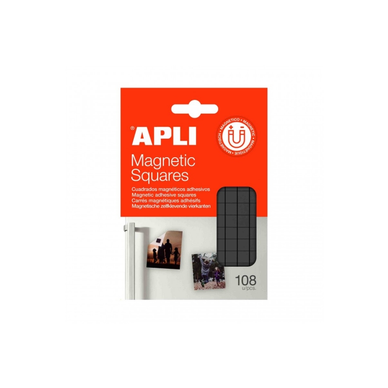 Apli Lot de 108 cadres magnétiques adhésifs – Facile à appliquer – Longue durée – Haute fixation – Idéal pour les photos et les