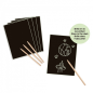 Apli Magic Scratch Glow in the Dark Feuilles phosphorescentes - 8 feuilles - 4 bâtons en bois - Créez et brillez dans le noir