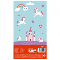 Apli Sachet de Stickers Licorne - Adhésif Permanent - Décoration de Livres et Dossiers - Stimule la Créativité et la