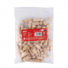Apli Assortiment de poupées en bois - Format MAXI - 48 unités - 4 tailles différentes - Idéal pour l'artisanat et les écoles