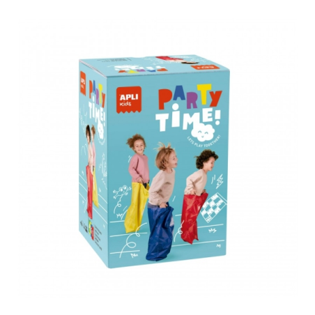 Apli Pack de 4 Sacs - Party Time Sack Race Game - Comprend un sac de rangement - Idéal pour l'extérieur - Favorise l'exercice