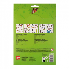 Apli Pack de 50 Stickers Insectes - Amovibles - Éducatifs - Développer la Psychomotricité Fine - Images Réalistes