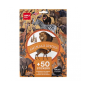 Apli Pack de 50 Stickers Amovibles d'Animaux de la Savane - Développe les Compétences Psychomotrices Fines - Images Réalistes