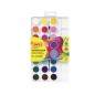 Jovi Pack de 24 Aquarelles en Poêle + Pinceau - Lumineux - Facilement Mélangable - Couleurs Assorties