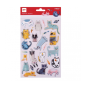 Apli Sachet de Stickers Chat - Gaufrage et Détails Métalliques - Adhésif Permanent - Idéal pour le Scrapbooking et la