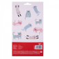 Apli Sachet de Stickers Chat - Gaufrage et Détails Métalliques - Adhésif Permanent - Idéal pour le Scrapbooking et la