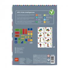 Apli Kit de Construction Educatif - 50 Pièces Flexibles - Favorise la Psychomotricité Fine - Améliore la Coordination Oeil-Main