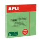 Apli Sticky Note Pad - 100 Feuilles - Papier Certifié FSC - Adhésif Repositionnable - Couleur Vert Émeraude