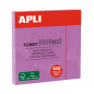 Apli Sticky Note Pad - 100 Feuilles - Papier Certifié FSC - Adhésif Repositionnable - Couleur Violet