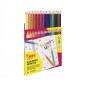 Jovi Woodless Pack de 24 Crayons de Couleur - Forme Triangulaire - Mines Résistantes - Sans Bois - Couleurs Assorties