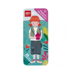 Boîte en métal Apli Tropical Magnet - 35 aimants - Favorise l'observation et l'imagination - Augmente la concentration et