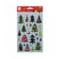 Apli Sachet d'Autocollants Sapin de Noël - Détails Métalliques - Adhésif Permanent - Idéal pour Scrapbooking et Décoration