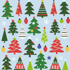 Apli Sachet d'Autocollants Sapin de Noël - Détails Métalliques - Adhésif Permanent - Idéal pour Scrapbooking et Décoration