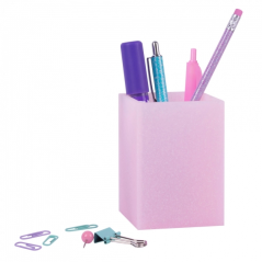 Apli Pot à Crayons en Silicone Collection Glitter - Doux au Toucher - Résistant et Flexible - Facile à Nettoyer - Polyvalent